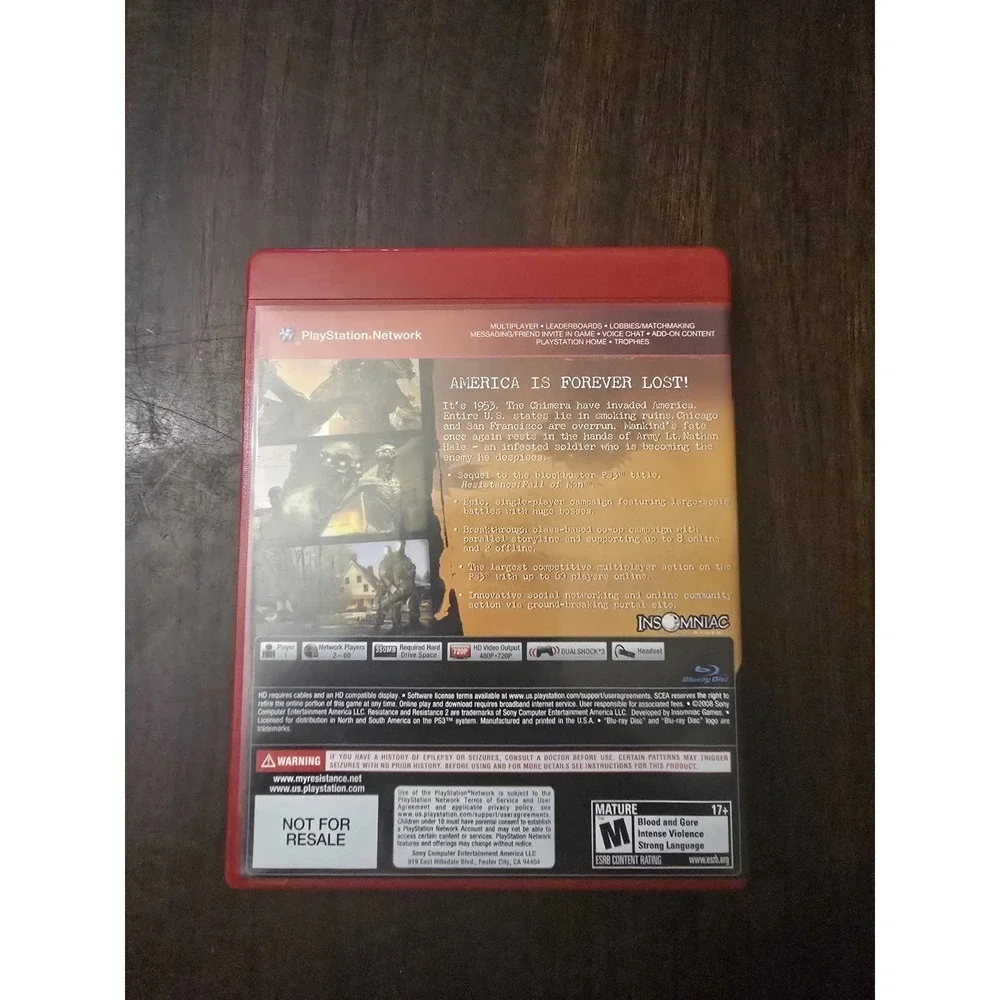 Resistance 2 (Sony PlayStation 3, PS3, 2008) Greatest Hits TESTED